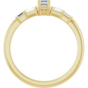 14K Yellow Gold 3.75x2.5 mm Emerald Ring Mounting – image 3