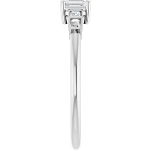 Platinum 3.75x2.5 mm Emerald Ring Mounting – image 7
