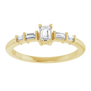 18K Yellow Gold 3.75x2.5 mm Emerald Ring Mounting – image 5