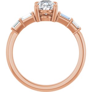 18K Rose Gold 8.5x5.5 mm Pear Ring Mounting – image 3
