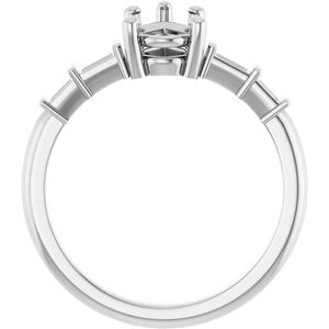 Continuum Sterling Silver 8.5x5.5 mm Pear Ring Mounting – image 4