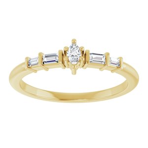 18K Yellow Gold 3.5x2 mm Marquise Ring Mounting – image 5
