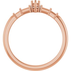 10K Rose Gold 3.5x2 mm Marquise Ring Mounting – image 4