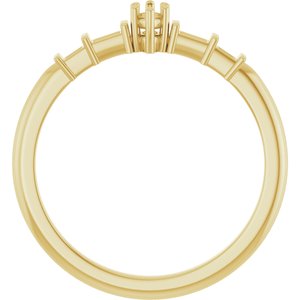 14K Yellow Gold 3.5x2 mm Marquise Ring Mounting – image 4
