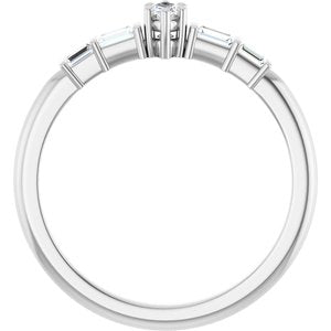 14K X1 White Gold 3.5x2 mm Marquise Ring Mounting – image 3