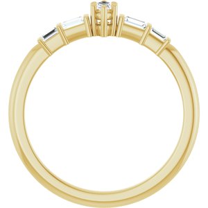 14K Yellow Gold 3.5x2 mm Marquise Ring Mounting – image 3