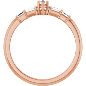 10K Rose Gold 3.5x2 mm Marquise Ring Mounting – image 3