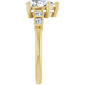 18K Yellow Gold 8.5x5.5 mm Pear Ring Mounting – image 7