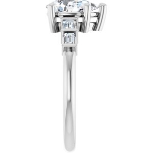 10K White Gold 8.5x5.5 mm Pear Ring Mounting – image 7