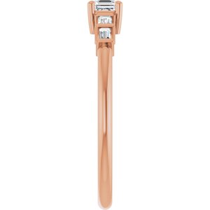 10K Rose Gold 3x3 mm Asscher Ring Mounting – image 7