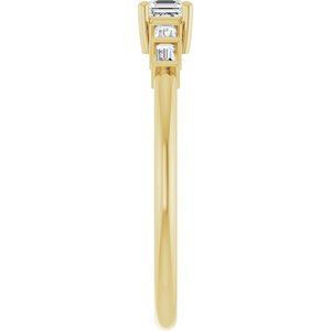 10K Yellow Gold 3x3 mm Asscher Ring Mounting – image 7