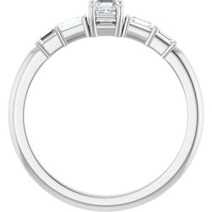 Continuum Sterling Silver 3x3 mm Asscher Ring Mounting – image 3
