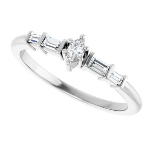 14K X1 White Gold 3.5x2 mm Marquise Ring Mounting – image 8