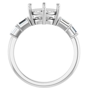 14K White Gold 8.8 mm Round 1/4 CTW Lab-Grown Diamond Semi-Set Ring – image 4