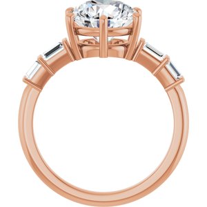 14K Rose Gold 8.8 mm Round Ring Mounting – image 3