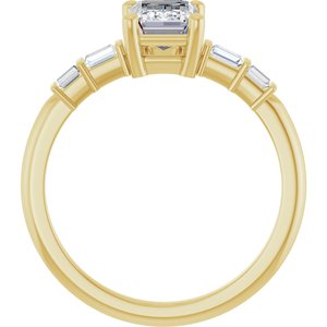 10K Yellow Gold 7x5 mm Emerald Ring Mounting – image 3