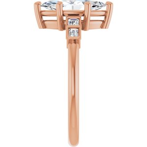 10K Rose Gold 11x5.5 mm Marquise Ring Mounting – image 7