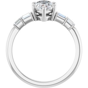 Sterling Silver 11x5.5 mm Marquise Ring Mounting – image 3