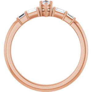 10K Rose Gold 4.25x2.25 mm Marquise Ring Mounting – image 3