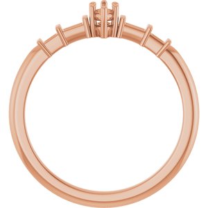 14K Rose Gold 4.25x2.25 mm Marquise Ring Mounting – image 4
