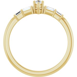 10K Yellow Gold 4.25x2.25 mm Marquise Ring Mounting – image 3