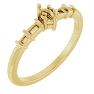 18K Yellow Gold 4.25x2.25 mm Marquise Ring Mounting – image 2