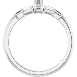 Continuum Sterling Silver 3.25x1.75 mm Straight Baguette Ring Mounting – image 3