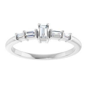 Sterling Silver 3.25x1.75 mm Straight Baguette Ring Mounting – image 5