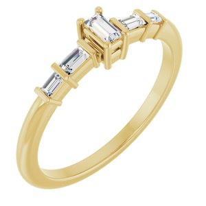 10K Yellow Gold 3.25x1.75 mm Straight Baguette Ring Mounting