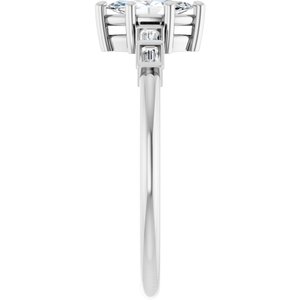 10K White Gold 7x3.5 mm Marquise Ring Mounting – image 7