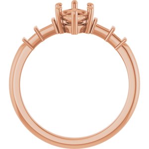 10K Rose Gold 9.5x5 mm Marquise Ring Mounting – image 4