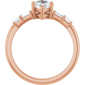 10K Rose Gold 9.5x5 mm Marquise Ring Mounting – image 3