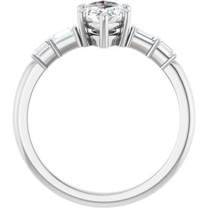 Continuum Sterling Silver 9.5x5 mm Marquise Ring Mounting – image 3