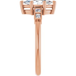 14K Rose Gold 9.5x5 mm Marquise Ring Mounting – image 7