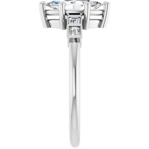 10K White Gold 9.5x5 mm Marquise Ring Mounting – image 7
