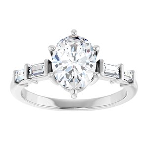 Continuum Sterling Silver 8.5x6.5 mm Oval Ring Mounting – image 5