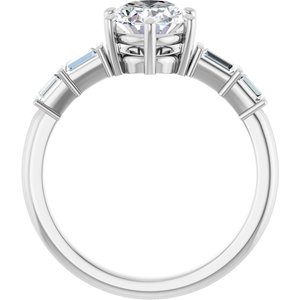 Platinum 8.5x6.5 mm Oval Ring Mounting – image 3