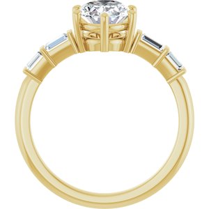 14K Yellow Gold 8.5x6.5 mm Oval Ring Mounting – image 3