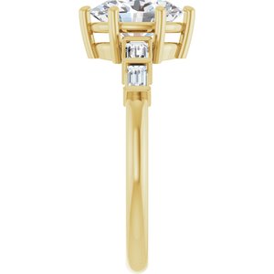 14K Yellow Gold 8.5x6.5 mm Oval Ring Mounting – image 7