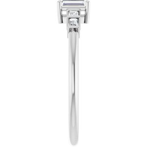 Sterling Silver 4x2 mm Straight Baguette Ring Mounting – image 7
