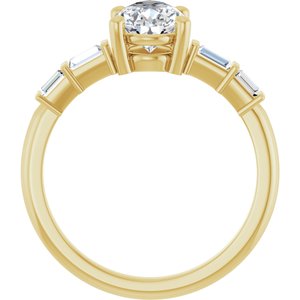 14K Yellow Gold 9x6 mm Pear Ring Mounting – image 3