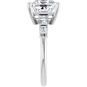 Sterling Silver 8x8 mm Square Ring Mounting – image 7