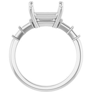 Continuum Sterling Silver 8x8 mm Square Ring Mounting – image 4