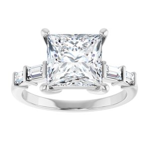 Continuum Sterling Silver 8x8 mm Square Ring Mounting – image 5
