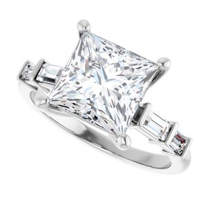 Continuum Sterling Silver 8x8 mm Square Ring Mounting – image 8