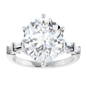 Platinum 12x10 mm Oval Ring Mounting – image 5