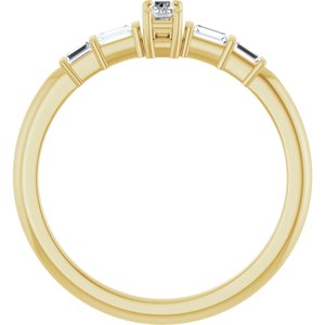 10K Yellow Gold 3.75x1.75 mm Straight Baguette Ring Mounting – image 3