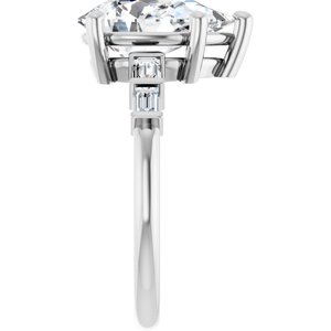 Platinum 12x8 mm Pear Ring Mounting – image 7