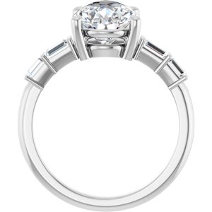 Platinum 12x8 mm Pear Ring Mounting – image 3