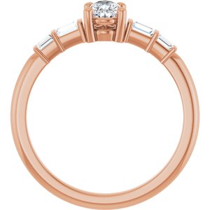 14K Rose Gold 6x4 mm Pear Ring Mounting – image 3